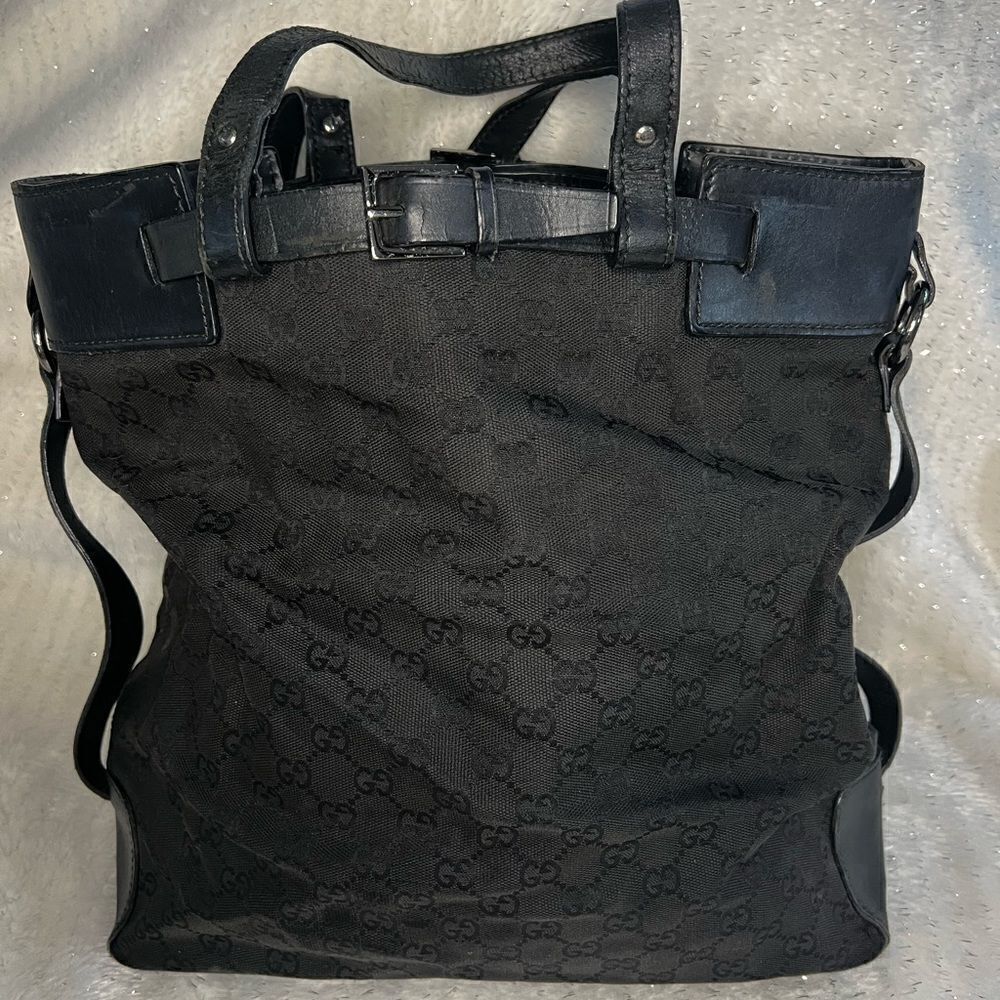AUTH GUCCI HANDBAG- black - Picture 2 of 16